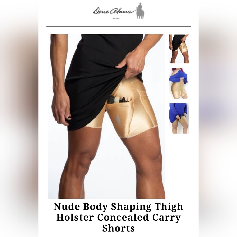 Nude Body Shaping Thigh Holster Concealed Carry Shorts